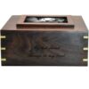 Rosewood photo frame cremation urn, engraved front