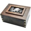 Rosewood photo frame cremation urn, engraved frame, gold fill