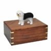 Old English Sheepdog dog figurine cremation memorial urn