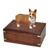 Pembroke Welsh Corgi dog figurine cremation memorial urn