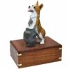 Pembroke Welsh Corgi dog figurine cremation memorial urn