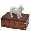 American Eskimo dog figurine cremation urn, medium