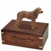 Chesapeake Bay Retriever dog figurine cremation memorial urn, engraved wood