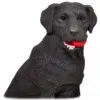 Chocolate Labrador retriever dog figurine detail