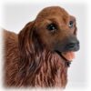 Longhaired Red Dachshund dog figurine detail