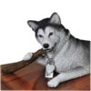 Husky dog figurine detail