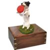 Jack Russell Terrier dog figurine cremation memorial urn