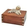 Labradoodle dog figurine cremation memorial urn
