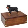 Rottweiler dog figurine cremation memorial urn