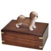 Shih Tzu, puppy cut dog figurine cremation memorial urn