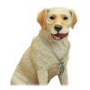 Yellow Labrador Retriever dog figurine detail