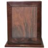 Rosewood wood cremation urn with photo holder, no plaque