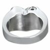 Premium Stainless Steel Bold Heart Cremation Ring memorial jewelry, rear view