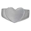 Premium Stainless Steel Bold Heart Cremation Ring memorial jewelry, front view