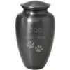 Classic gray cremation urn, brass, large size, engraved