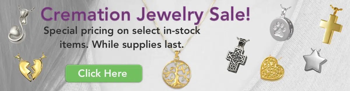 Cremation jewelry sale