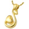 Infinite Love memorial cremation pendant, gold