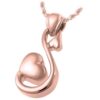 Infinite Love memorial cremation pendant, rose gold