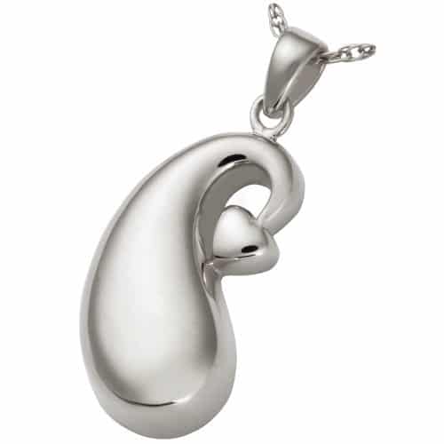 Infinite Tear Of Love memorial cremation pendant, silver