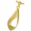 Everlasting Tear of Love Memorial Cremation Pendant, gold