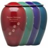 Traditional vase urn for pet ashes, assorted colors