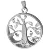 Tree Of Life memorial cremation pendant, sterling silver, back, engraved