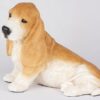 Basset Hound pet dog cremation urn figurine