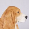 Basset Hound pet dog cremation urn figurine, face