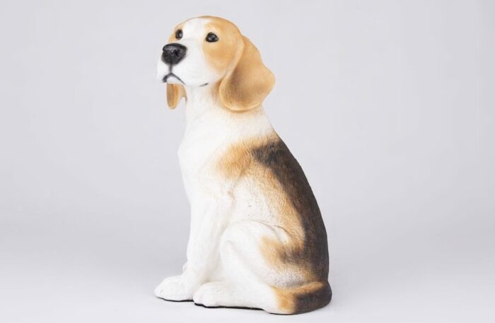 Beagle pet dog cremation urn figurine