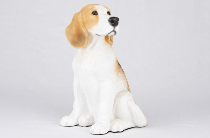 Beagle pet dog cremation urn figurine