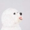 Bichon Frise pet dog cremation urn figurine, face