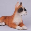 Boxer pet dog cremation urn figurine