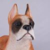 Boxer pet dog cremation urn figurine, face