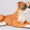 Boxer pet dog cremation urn figurine