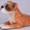 Boxer pet dog cremation urn figurine