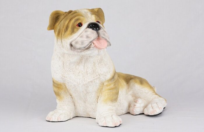 Bulldog pet dog cremation urn figurine