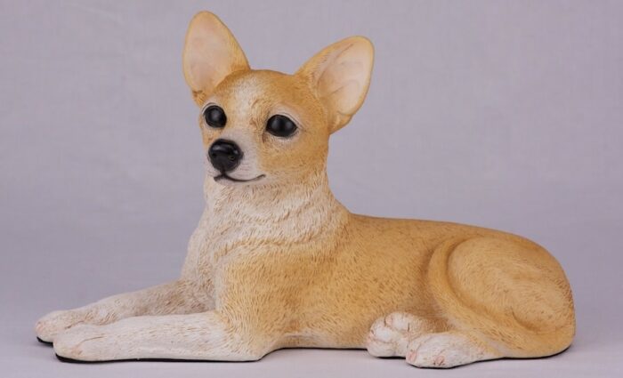 Chihuahua pet dog cremation urn figurine