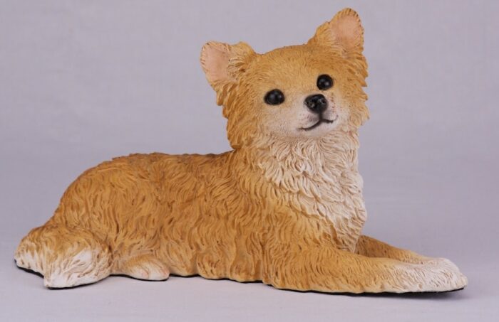 Chihuahua pet dog cremation urn figurine