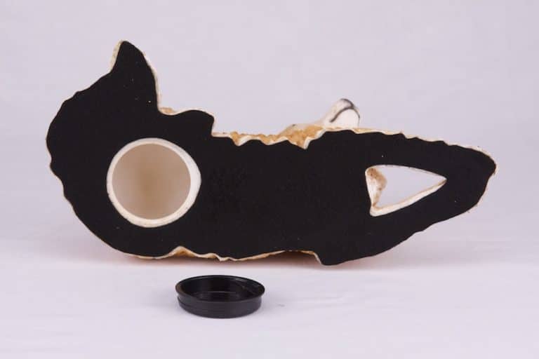 Chihuahua, Longhair, Fawn & White dog cremation urn figurine