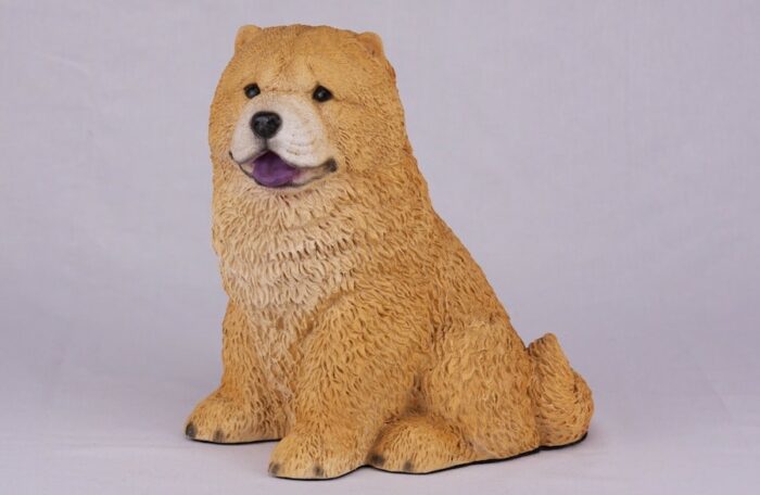 Chow pet dog cremation urn figurine