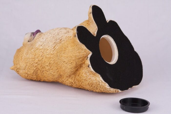 Chow pet dog cremation urn figurine, bottom
