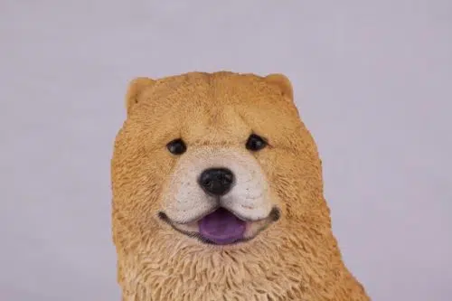 Chow pet dog cremation urn figurine, face