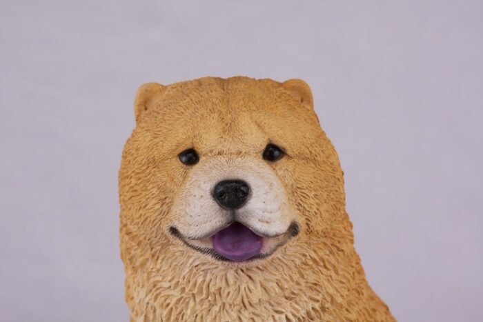 Chow pet dog cremation urn figurine, face