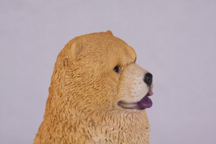 Chow pet dog cremation urn figurine, face