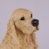 Buff Cocker Spaniel pet dog cremation urn figurine, face