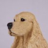 Buff Cocker Spaniel pet dog cremation urn figurine, face