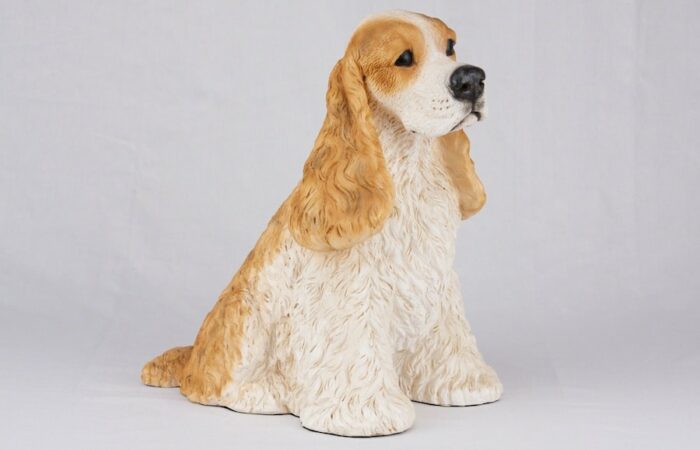 Cocker Spaniel pet dog cremation urn figurine