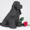 Black Cocker Spaniel pet dog cremation urn figurine