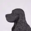 Black Cocker Spaniel pet dog cremation urn figurine, face