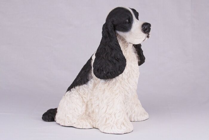 Cocker Spaniel pet dog cremation urn figurine